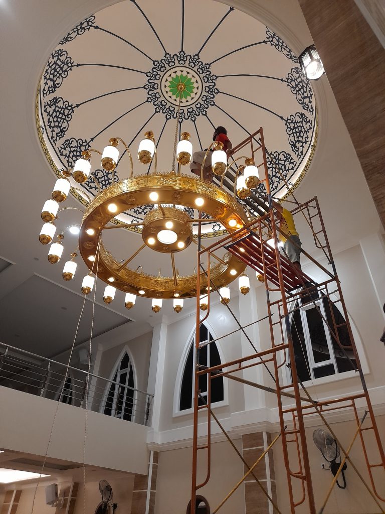 Replika Lampu Nabawi di Masjid Baitussalam Bantul Jogja | Madinah Logam