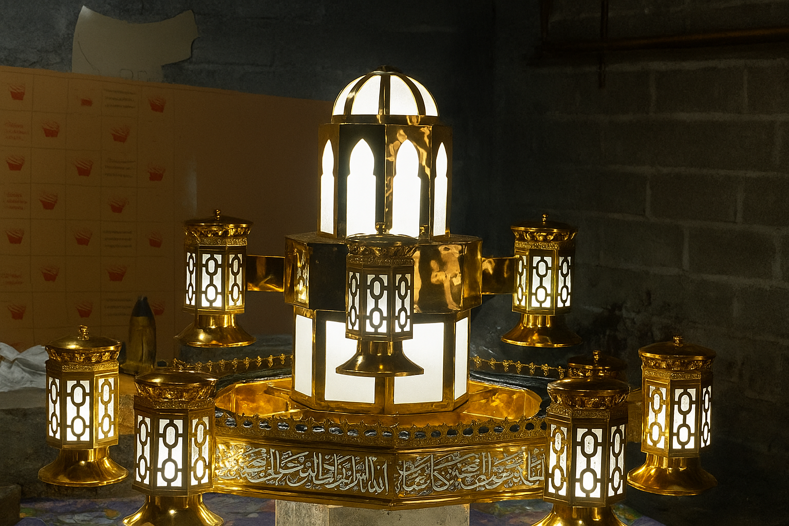 pembuatan-replika-lampu-nabawi-custom-tembaga-kuningan